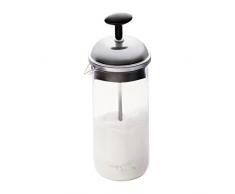 Bodum Chambord Montalatte, Glas, Trasparente (Coperchio Nero), 0.08 l