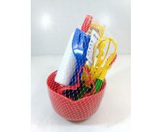 DONTOY - ATTREZZI DA CUCINA PER BAMBINI - MATTARELLO, FORMINE, PENTOLINO, FRUSTINO E SPATOLE