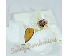 Bomboniere MATRIMONIO ANTIPASTIERA in ceramica bianca idea originale SB