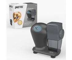 Imetec La Grattugia, grattugia elettrica, Rullo in Acciaio Inox, Tramoggia in Alluminio, Contenitore Estraibile con Coperchio Salvafreschezza, Sistema di Sicurezza, 150 W
