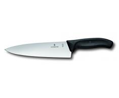 Victorinox Coltello da Cucina SwissClassic Coltello trinciante Extra Largo Nero su Blister Lunghezza 20 cm, 6.8063.20b