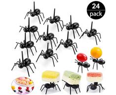 Formica di lavoro Forchetta da frutta Set, uso multiplo Snack Cake Dessert Forchette da cucina Food Pick for Bar Party (Set di 24)