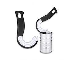 Apriscatole Manuale Apriscatole a forma di J Apriscatole Antirollio Professionali Senza Sfioramento Maneggevole Apriscatole