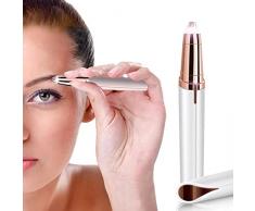 Epilatore Sopracciglio Donna Rasoi,Rasoio Elettrico Viso Donna Epilatore Elettrico Trimmer Donna Viso per la depilazione viso, labbra e naso epilatorio viso baffi