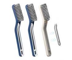 3 Pezzi Spazzola per Pavimenti Multifunzione, Spazzola per Pavimenti due in Uno, Spazzola per La Pulizia Del Pavimento per Piastrelle, Binari, Cornici Delle Finestre