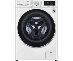 LG F4WV510S0E Lavatrice a Carica Frontale 10.5 Kg, 1400 Giri/min, Wi-Fi, Intelligenza Artificiale AI DD, Vapore Igienizzante, Turbo Wash, Motore Inverter Direct Drive, 60x85x56.5 cm - Bianco