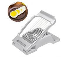 Taglia Uovo Sodo Acciaio Inossidabile 304, Lavabile in Lavastoviglie Tagliauova/Affettatrice manuale, Multifunzionale Taglia Uova con Fili in Acciaio Inox, per Uova, Kiwi, Fragole, Alimenti Morbidi