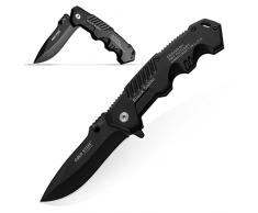 Coltello Pieghevole Per Sopravvivenza AllAperto: Coltello Sopravvivenza Coltello Da Caccia Coltello A Una Mano Coltello Pieghevole Multifunzionale - Pieghevole Emergenza Coltello Tascabile Affilato