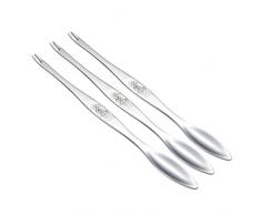 Justdolife Forchetta di Pesce Utensile da Cucina Multifunzionale A Doppia Testa con Cucchiaio Forchetta per Frutti di Mare