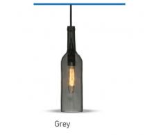 V-TAC - VT-7558 - Lampadario con Portalampada Bottiglia, (AC 220-240V, Max. 60W, attacco E14, Grigio, Ã72 x 280 x 1150 mm