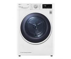 LG RH80V9AVHN Asciugatrice Smart a Carica Frontale 8 Kg, Classe A+++, Condensazione con Pompa di Calore, Wi-Fi con SmartThinQ, Eco Hybrid, Allergy Care, 60 x 69 x 85 cm - Bianco