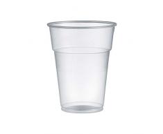 PZ 300 Bicchieri Grandi in PLASTICA ml 575 per Acqua Birre Bevande Cocktail Granite Frappe Plastic Cups Bicchiere Maxi Rigido