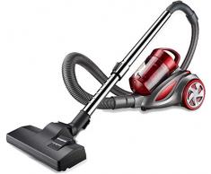 Aspirapolvere Senza Sacchetto Scatola Metallica, Super aspirazione e Basso Rumore Doppio ciclone echnology 1600W Potenza Regolabile, 1.5L-Rosso Xuan - Worth Having