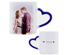 haellerry Tazza da caffè con Foto Personalizzata, Foto Personalizzata, Testo, Regalo Personalizzato V Day, Fidanzato, Fidanzata, Genitori, Ufficio, Regalo di Natale