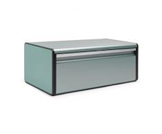 Brabantia Portapane con Apertura a Ribalta, Acciaio Inossidabile, Grigio (Metallic Mint), 46,5 x 25 x 18,7 cm