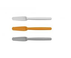Fiskars Set di coltelli da colazione, 3 pezzi, Plastica, Bianco/Arancione/Grigio, Functional Form, 1016121