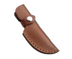DONGKER Fodero Coltello in pelle,17,5 cm Guaina Stile Vintage per Coltelli con Passante per Cintura per Proteggere Lama Fissa (Senza Lame)