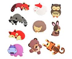 10PCS Magneti da frigo Calamite Frigorifero Magneti Calamite Frigoriferi Decorativi Mini Carino Calamita da Frigo per Lapprendimento Prescolare in Aula Scolastica Lavagne Bianche Regali Bambini (A)