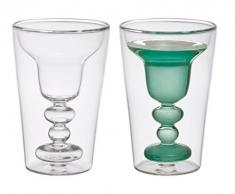 Bitossi Home BHV12672 Set 2 Bicchieri Margarita, in Vetro Borosilicato Doppia Camera