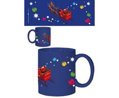 1art1 Natale - Babbo Natale con Slitta E Renne Tazza da caffè Mug (9 x 8cm)