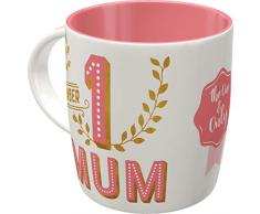 Nostalgic-Art Tazza da caffè retrò Word Up – Number 1 Mum – Idea Regalo per Mamma, 330 milliliters, in Ceramica, Design Vintage