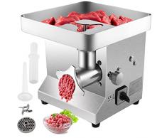 VEVOR Tritacarne Elettrico in Acciaio Inox 850W Produzione 250kg allOra da Tavolo per Salsicce Salumi Verdure Cucina Commerciale, Tritacarne per Carne Elettrico in Acciaio Inox con Lama di Ricambio