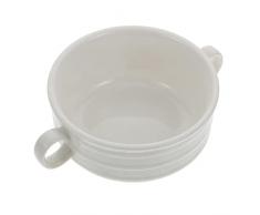 Luxshiny 1 Pz Stoviglie Binaurali Amichevole Xxcm Tazza Di Coccio Ceramica Torte Di Peperoncino Francese Spuntino Uovo Insapore Doppio Manico Maniglia Tonico Zuppa Pentola Di Cereali