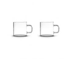 Giannini Set 2 tazzine caffè Timeless 125 ml vetro borosilicato
