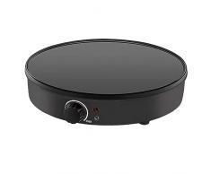 Crepiera Elettrica Professionale da 30cm 1000W - MOKEKA Piastra per Crepes, Gallette e Piadine, Controllo Variabile della Temperatura, Crepe Maker
