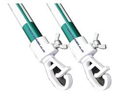 DevWoo 2 pezzi di metallo galvanizzato puntello normale giardino linea di lavaggio palo estensibile esterno Panni prop supporto lavanderia palo allungabile telescopico forte stendibiancheria