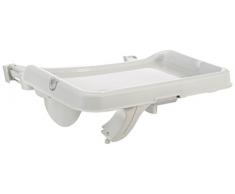 Hauck Alpha Tray Vassoio Pappa con Parte Rimovibile, Compatibile con Alpha +, Regolabile, Cavità per Bicchieri e Bordo Alto, Bianco