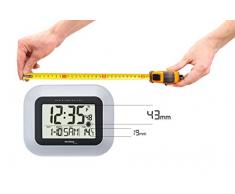 Technoline WS 8005 Orologio Radio, Nero/Argento, 22.6x3x18 cm