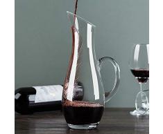 1000Ml Decanter per Vino con Manico, Decanter per Vino Rosso in Cristallo al Senza Piombo, Aeratore Decantazione per Vino