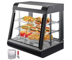 VEVOR Vetrina Scaldavivande 66x48x64cm Vetrina Scaldavivande Elettrica Commerciale Vetrina Riscaldata Scaldapiatti con Porta Scorrevoli