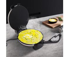 Crepes Maker - Macchina per cialde elettrica antiaderente in acciaio inox, 1800 W, per crepes, pancake, riscaldamento a doppio lato, temperatura regolabile, diametro: 32 cm