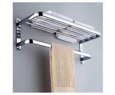 LXLTLB Stendibiancheria a Parete Stendini Ripiano con Multi Resistente allo Sporco E alla Corrosione, Facile da Pulire, Materiale Spesso e Superficie Cromata