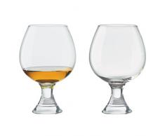 Anton Studio Designs Manhattan Bicchieri da Brandy, Colore: Chiaro, Confezione da 2