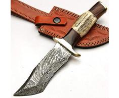 PAL 2000 Coltello da cuoco da 4,7 pollici Coltello da cucina in acciaio Damasco fatto a mano con guaina - SBPT-9465