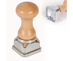 Verbania Shop Stampo in Alluminio per Ravioli Quadro con ESPULSORE Automatico Misura 4,5 x 4,5 cm CAPPELLETTI, ANOLINI E Biscotti Cookie Stamp