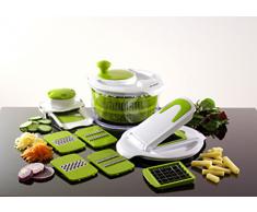 Meliconi Melichef Centrifuga Insalata Multiuso, Centrifuga, Affetta, Grattugia, Sminuzza e Servi in Tavola