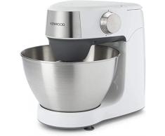 Kenwood KHC29.E0WH Impastatrice Planetaria Prospero+, Ciotola in acciaio da 4,3L, Dotato di 3 utensili di miscelazione, Robot da 1,4L con 3 dischi, Spremiagrumi, 1000watt, Piedini antiscivolo, Bianco