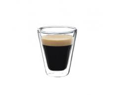 Luigi Bormioli 1455 - Bicchieri da tè e caffè con doppio spessore in vetro acidato, senza manici, set da 2 pezzi, 85 ml