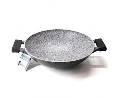 Tognana Wok 32 cm + Presine Adatto Ad Induzione, Linea Titanium Granite