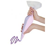 Metaltex - sac-à-Poche per Glasse con beccuccio Doppio, 20 pz, Colore: Bianco