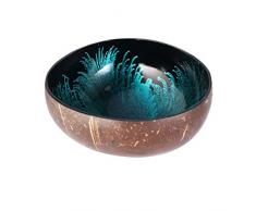 Cabilock - Ciotola in Noce di Cocco Naturale, per Salse, condimenti Rotondi, per Sushi, per antipasti, Piccoli Snack, Caramelle, Riso, Pasta, Chiavi