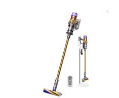 Dyson V12 Detect Slim Absolute - Aspirapolvere senza fili, colore giallo/nichel con set regalo Finoo