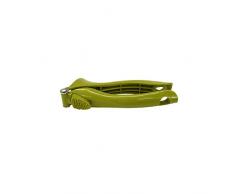 Fackelmann 687072 - Spremiaglio in plastica ecosurcata, scacchi, spremiaglio per aglio, verde, acciaio inossidabile, plastica biologica, 17 x 7 cm