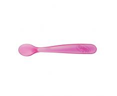 Chicco 00006828110000 Morbido Cucchiaio Pappa, Silicone, 6+ Mesi, 2 Pezzi, Rosa