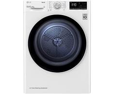 LG RH80V3AV6N Asciugatrice Smart a Carica Frontale 8 Kg, Classe A++, Condensazione con Pompa di Calore, Wi-Fi con SmartThinQ, Eco Hybrid, Allergy Care, 60 x 69 x 85 cm - Bianco