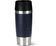 Emsa 513357 Travel Mug Bicchiere Termico con Chiusura Quick Press, Acciaio Inossidabile, Blu, 0,36 L